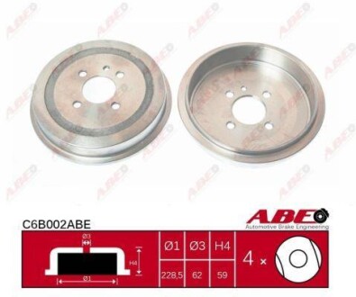 Тормозной барабан - ABE C6B002ABE