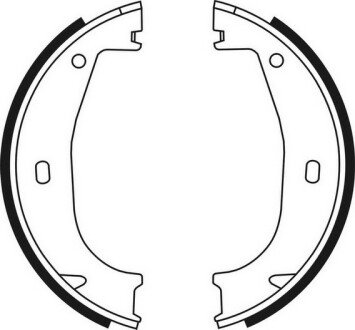 Гальмівні колодки барабанні задні (Bmw) - (34416761289, 34411160729, 34411160924) ABE CRB001ABE