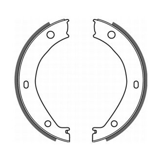 Гальмівні колодки барабанні задні (Bmw) - (34411121512, 34411155523, 34411159468) ABE CRB002ABE (фото 1)