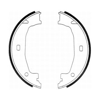 Гальмівні колодки барабанні задні (Audi Bmw Subaru) - (34416761291, 34416761290, 34416755273) ABE CRB004ABE