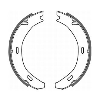 Гальмівні колодки барабанні задні (Mercedes-benz) - ABE CRM002ABE