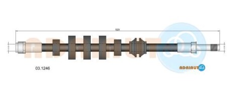 Шланг передн. AUDI A4 ALLROAD -16 - ADRIAUTO 03.1246