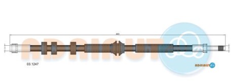 Audi торм.шланг задн. a4/a5/q5 08- 440мм - ADRIAUTO 03.1247