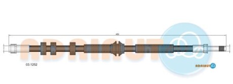 Шланг гальм. задн. AUDI A4 -16 - ADRIAUTO 03.1252