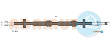 Vw шланг тормозной передний audi a6/7 10- - ADRIAUTO 03.1253