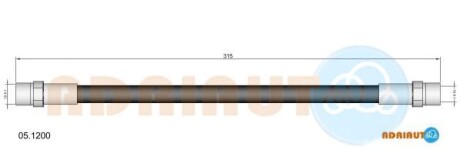 Торм шланг перзадн - (1272362, 1329594, 1359291) ADRIAUTO 051200