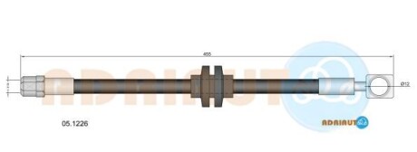 Шланг торм зад - ADRIAUTO 051226