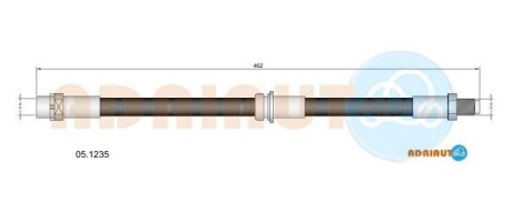 Bmw тормозн.шланг задн.e70 x5 07-,f15 x5 13-,x6 e71,f16 - (34306788437, 34306776293, 34306853744) ADRIAUTO 05.1235