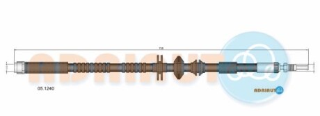 Шланг тормозной перед. BMW 5 F10 - ADRIAUTO 05.1240