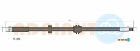 Bmw шланг гальмівний передній 5/е60/е61 - ADRIAUTO 05.1252