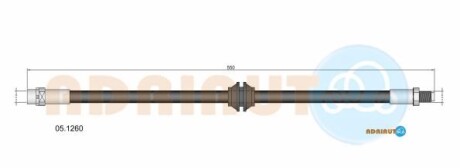 Bmw шланг гальмів.передн.mini 06- - ADRIAUTO 05.1260