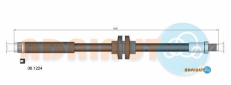 Chevrolet гальмівний шланг aveo 1.2-1.4 11- - ADRIAUTO 06.1224
