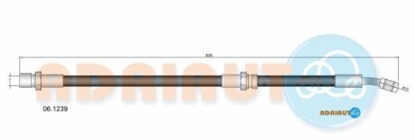 Daewoo гальмівний шланг передн. epica 06- - ADRIAUTO 06.1239