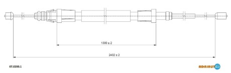 Трос гальмівний Citroen Berlingo 2008- - ADRIAUTO 07.0200.1