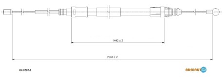 Трос зупиночних гальм - ADRIAUTO 07.0202.1