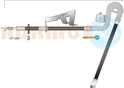Citroen шланг гальмів.передн.прав.c5 iii 08-,c6,peugeot 407 - ADRIAUTO 07.1243
