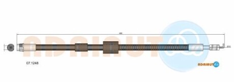 Citroen гальмівний шланг передн. прав. c4 1.2-1.6 09- - ADRIAUTO 07.1248