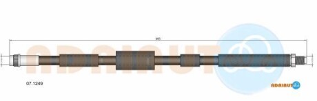Citroen гальмівний шланг перед. лів/прав c4 1.2-1.6 09- - ADRIAUTO 07.1249