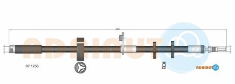 Citroen гальмівний шланг c8 2.0/2.2 06- - ADRIAUTO 07.1256