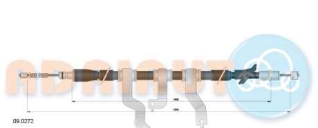 Тросик стояночного тормоза - ADRIAUTO 09.0272