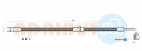 Шланг гальм. задн. прав.ABS KIA PICANTO -11 - ADRIAUTO 09.1210