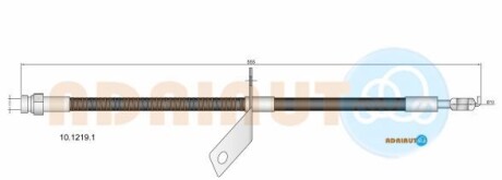 Шланг гальм. задн. лів. HYUNDAI i30 07- - ADRIAUTO 10.1219.1