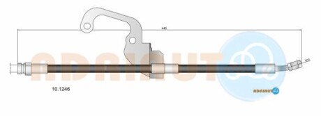 Шланг гальм. передн. прав. HYUNDAI TERRACAN -06 - ADRIAUTO 10.1246