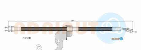 Шланг гальм. передн. лів. HYUNDAI TERRACAN -06 - ADRIAUTO 10.1249