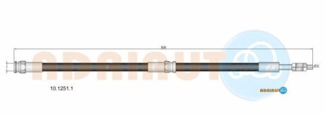 Шланг гальм.задн. прав. Santa Fe 01- - ADRIAUTO 10.1251.1