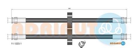 Fiat шланг тормозной зад. fiorino - 99 (-abs) - ADRIAUTO 11.1223.1