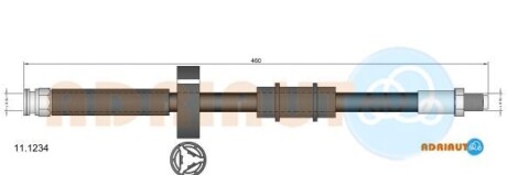 Тормозной шланг передний короткий - ADRIAUTO 111234