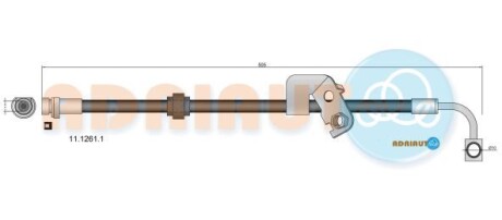 Fiat гальмівний шланг ліворуч freemont 2.0-3.6 11-15 - ADRIAUTO 11.1261.1