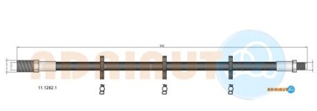 Iveco шланг гальм. задн. daily 04- - ADRIAUTO 11.1282.1