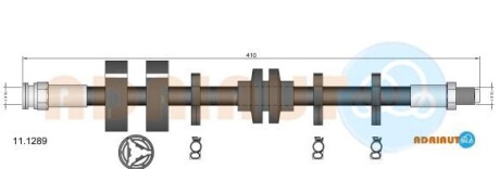 Шланг гальмівний - (46421966, 71736941, 71736921) ADRIAUTO 111289
