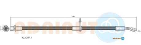 Шланг гальм. задн. лів. HONDA ACCORD -08 - ADRIAUTO 12.1207.1