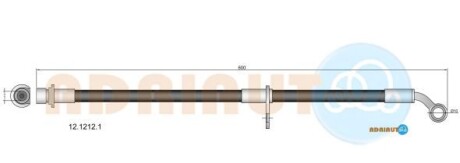 Шланг гальм. передн. прав. HONDA CR-V -07 - ADRIAUTO 12.1212.1