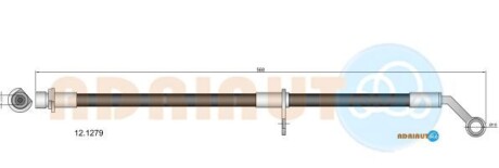 Шланг гальм. задн. лів. HONDA CIVIC -05 - ADRIAUTO 12.1279