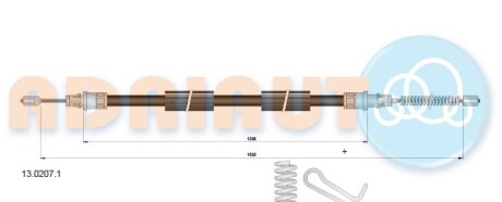 Трос ручного тормоза - ADRIAUTO 13.0207.1