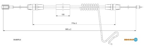 Трос зупиночних гальм - ADRIAUTO 13.0271.1