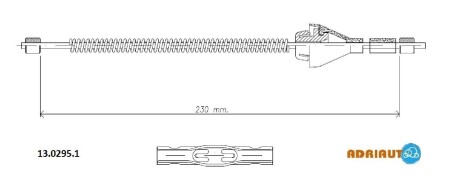 Трос зупиночних гальм - ADRIAUTO 13.0295.1