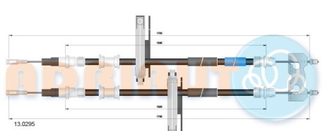 Трос стояночного тормоза - ADRIAUTO 130295