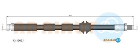 Ford шланг тормозной передн.mondeo 00- - ADRIAUTO 13.1202.1