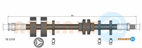 Fiat шланг тормозной передний tipo,tempra 1.4-1.6 - ADRIAUTO 19.1219