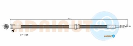 Mazda шланг тормозной пер.626,323 - 97 - ADRIAUTO 22.1205