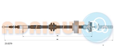 Трос зупиночних гальм - ADRIAUTO 230279
