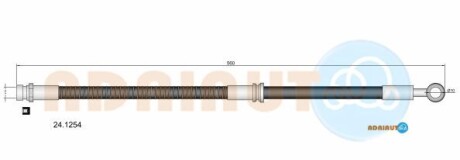 Mitsubishi шланг тормозной пер. galant -96 - ADRIAUTO 24.1254