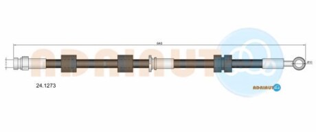 Mitsubishi шланг гальмівний передн.лів.outlander ii,citroen c4 aircross,c-crosser,peugeot - ((4806H8, 48O6H8, 4650A529, 465OA529)) ADRIAUTO 24.1273
