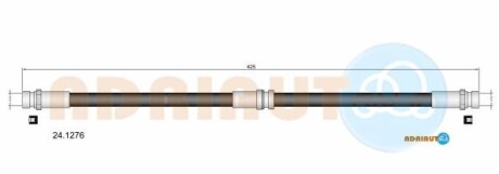 Mitsubishi шланг гальмів.передн..l=425mm pajero ii 90-,sport 98- - (mr249392) ADRIAUTO 24.1276