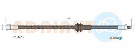 Db шланг гальмівний передн. glk-class 08- - ADRIAUTO 27.1207.1