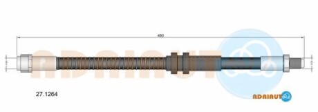 Db шланг гальм. передн. db c204 - ADRIAUTO 27.1264